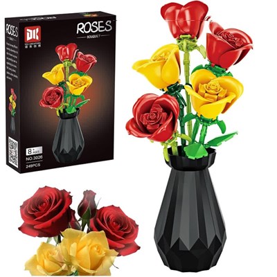 لگوی گلدان گل رز 3026