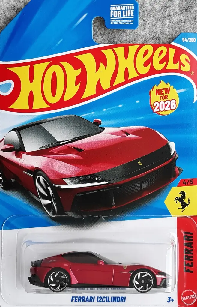 ماشین هات ویلز رو کارتی  FERRARI 12CILINDRI