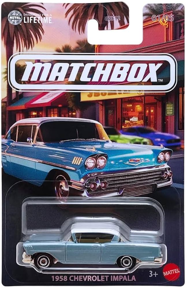  ماشین مچ باکس 1958CHEVROLET IMPALA شورلت ایمپالا