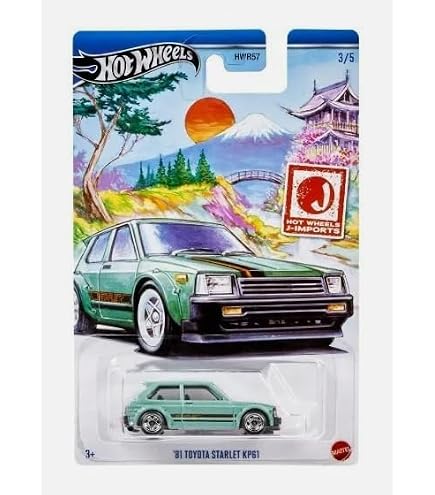 ماشین هات ویلز سیلور 81Toyota starlet kp61 تویوتا استارلت
